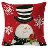 Pillow Cushion Cover Linen Santa Claus Pillow Cover Linen Material