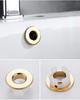 Tappo di troppopieno Nero Argento Oro Bronzo Vintage Ottone Lavabo da Bagno Rubinetto Lavandino Con Anello a Sei Piedi Inserto Sostituzione