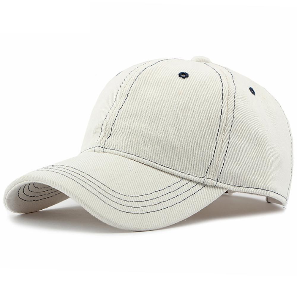HT4391 Baseball Cap Men Women Cotton Denim Baseball Hat Classic Solid 6 Panels Snapback Cap for Men Women Adjustable Hip Hop Cap