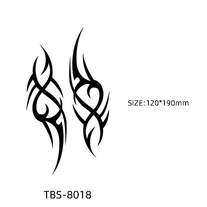 Waterproof Semi-Permanent Black & White Totem Flower Tattoo Stickers
