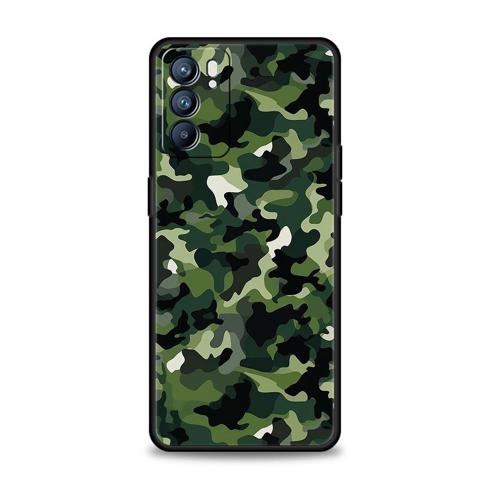 Case For Oppo Reno13 Reno12 Reno11 F Reno10 Pro A54 A53 A95 A76 A57 A98 A80 A79 5G A78 4G Cover Camouflage Camo Military Army