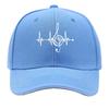 Heartbeat Note Print Baseball Cap  Black Casual Outdoor Fishing  Travel Hat with  Machine Washabl Sandwich Baseball Cap