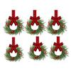 Christmas Kitchen Cabinet Wreaths With Plaid Bow Ribbon Hanging Cabinet Doors Wreaths Decorative For Kitchen Window Outdoor Indoor Holiday Decor