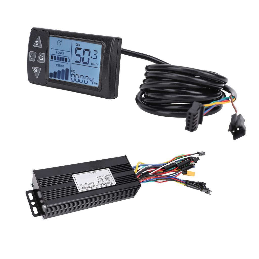 30A 3 Mode Sine Wave Bike Controller Set Water Proof Brushless Motor Controller S861 LCD Display Meter for Modification