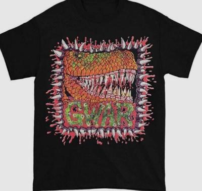 Gwar Gor Gor Dinosaur T-shirt Tops Tee Hip Hop Black S-4XL Shirt