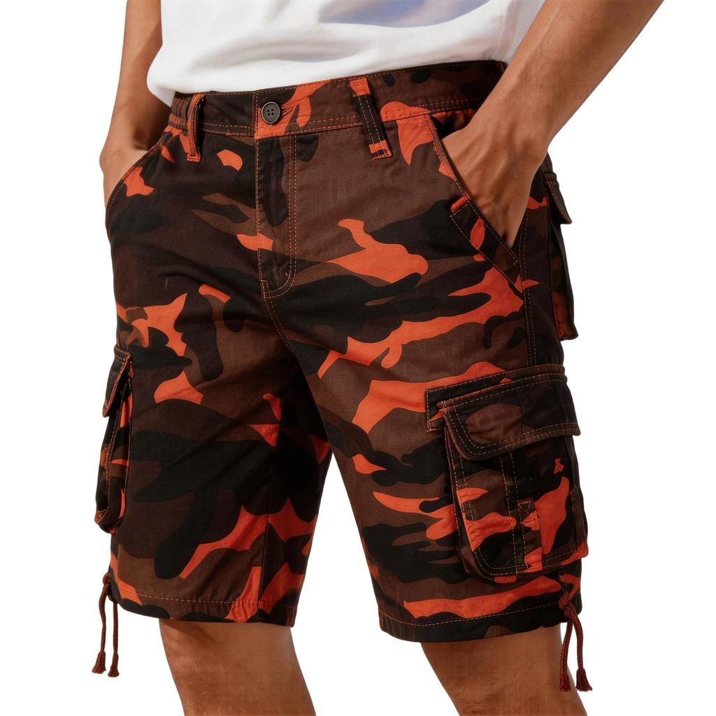 Men's Cargo Shorts Casual Relaxed Fit Cotton Shorts With Multi Pockets