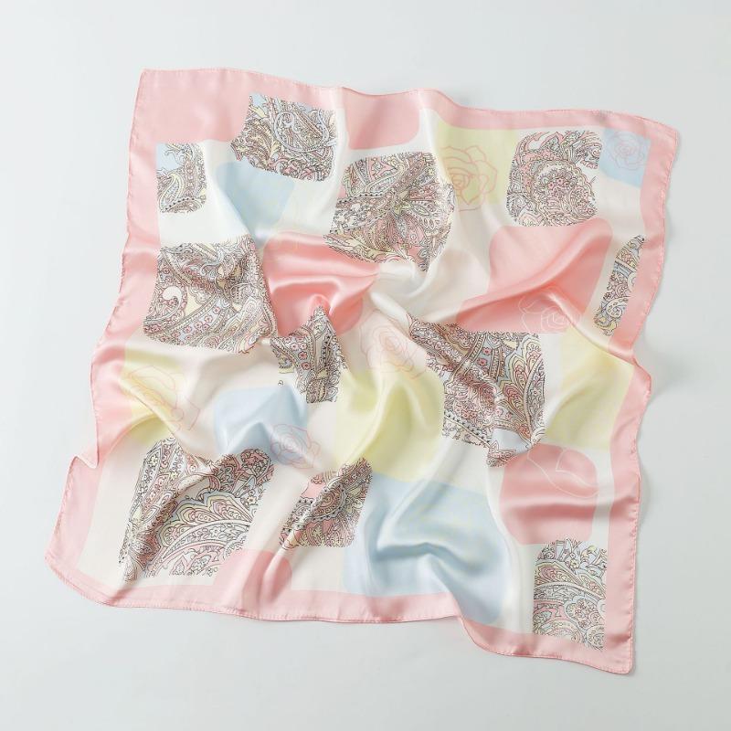 Women S 70cm Floral Printed Square Scarf For All Seasons