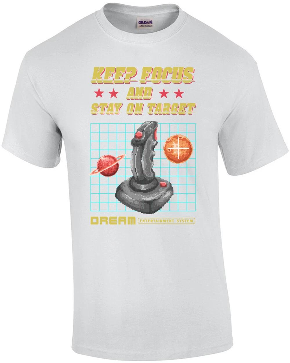 

Keep Focus And Stay On Target Retro Gaming T-Shirt XL