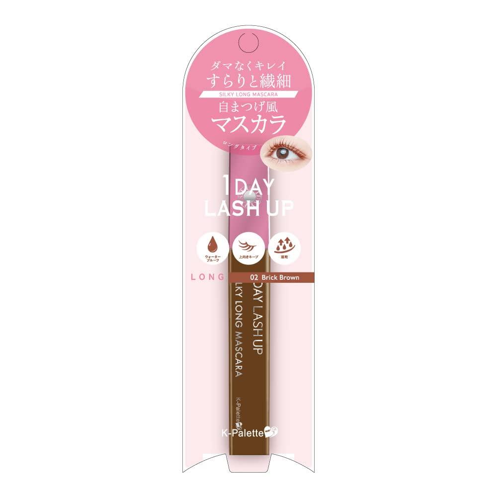 K-Palette 1DAY LASH UP Silky Long Mascara a 02 Brick Brown