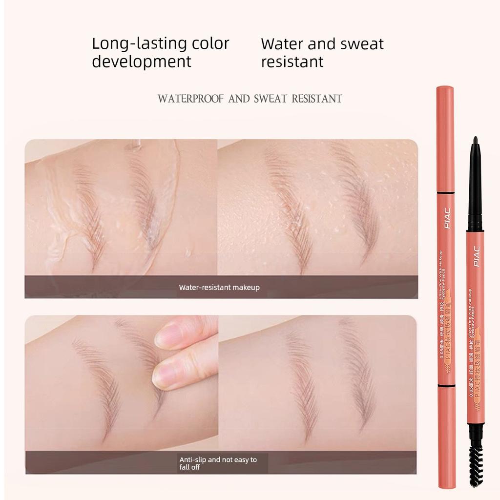 Li Jiaqi Recommends Waterproof, Sweat-Proof, Long-Lasting, Non-Fading, Natural Eyebrow Pencil for Beginners, Fine Tip, Dark Gray, Ultra-Fine,