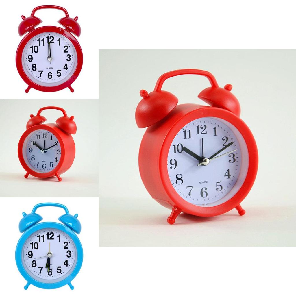 Retro Loud Alarm Clock With Double Bell Design And Silent Pointer For Sleepers