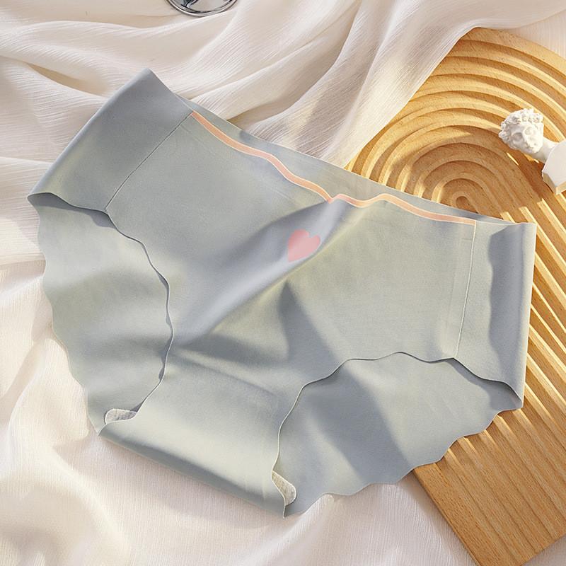 

FINETOO бесшовные трусики для женщин, трусики с промежностью, антибактериальные трусы без следов, трусики Love, 6 цветов XL синий