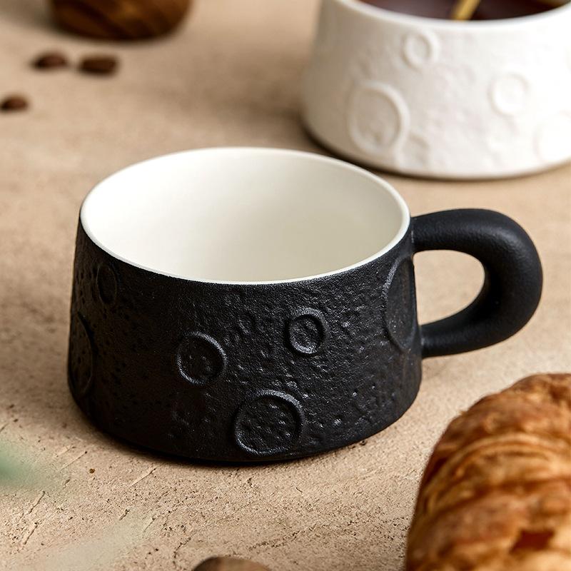 Ceramic Coffee Cup and Plate Set, High-end and Exquisite Mug, Breakfast Cup, Home Tea Cup with Spoon, Couple Cup
