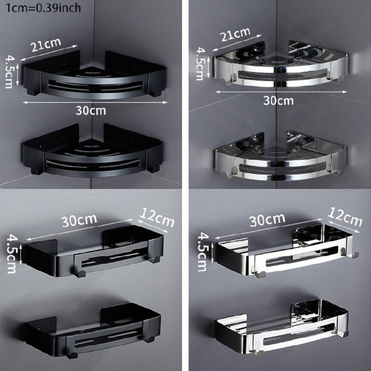 Bathroom Shower Storage Shelf Wall Mounted Shampoo Holder Punch/Punch-free