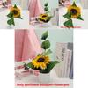 Sunflower Faux Plant For Tabletop And Bedroom Decor With Rain Flower Stone Accents