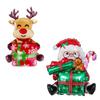 1pc 3D Gift Box Santa Claus Foil Balloons Gift Box Elk Balloon Christmas Decorations for Home Navidad 2026 Decor