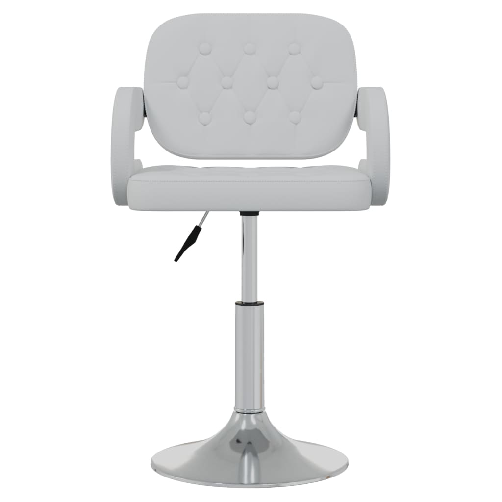 Vidaxl Swivel Dining Chairs, 2 Pcs, White, Faux Leather