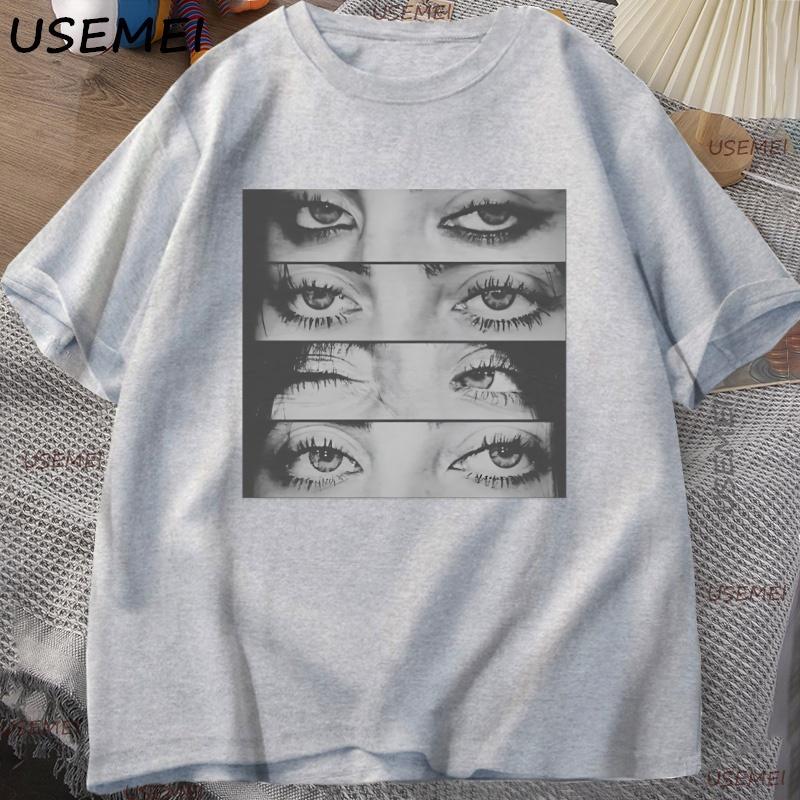 

Artistic Eye Collage T-shirt Men Heavy Cotton Tshirt Casual Short Sleeves Graphic T Shirt Trendy Unisex Y2k Clothes Tees L сірий