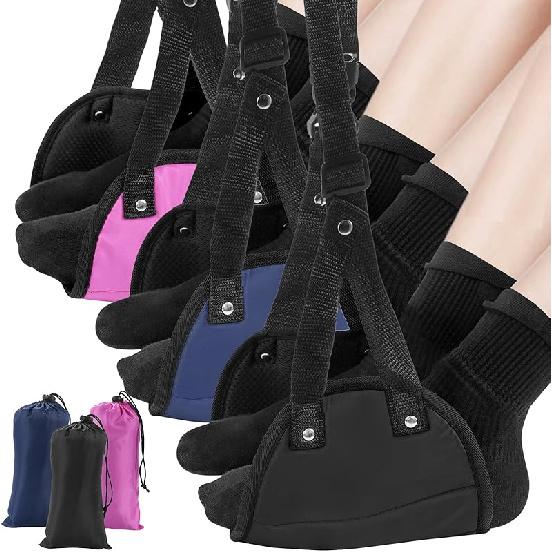 3pack Plane Hang Hammock, Plane Travel Footrests for Swelling/Soreness Relief, Multiple Colors Airplane Footrest