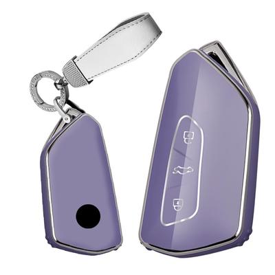 TECART Volkswagen 3 Button Key Bag Full Protection Perfect Fit Key Ring Fits Golf