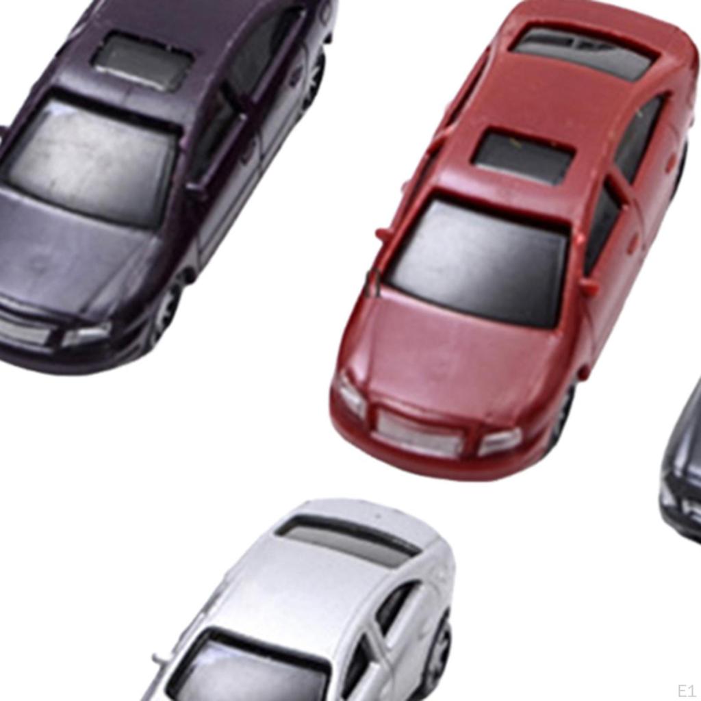 10x Mini Scale Model Cars 1: 75 Compact Sturdy Lightweight Diorama Miniature Vehicles for Parking