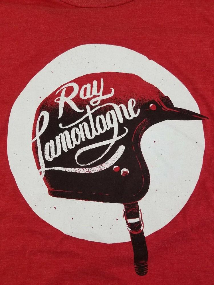 Ray Lamontagne Concert T Shirt Motorcycle Red Next Level Apparel Rayon Nwot Unisex T-Shirt
