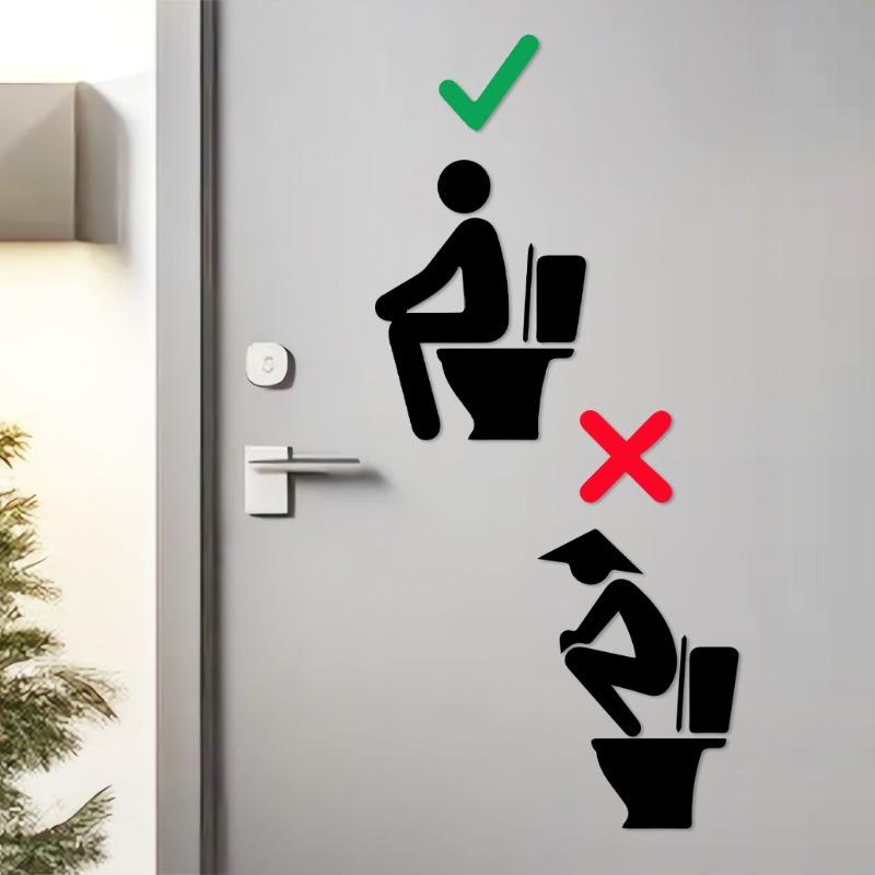 Toilet Sticker Waterproof Vinyl Wallpaper Home Decor For Bar Bathroom Toilet Stickers Wall Art Decal