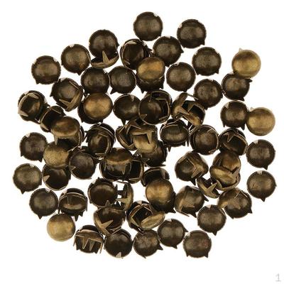 100pz 8mm Borchie Punk Rivetti Metallo Borchie Punti Cintura Pelle Artigianale - Bronzo