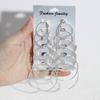 6 Pairs/Set Of Versatile Smooth C-Ring Earrings, With Different Sizes Of Ear Ring Combinations, Simple And Stylish Slimming Earrings