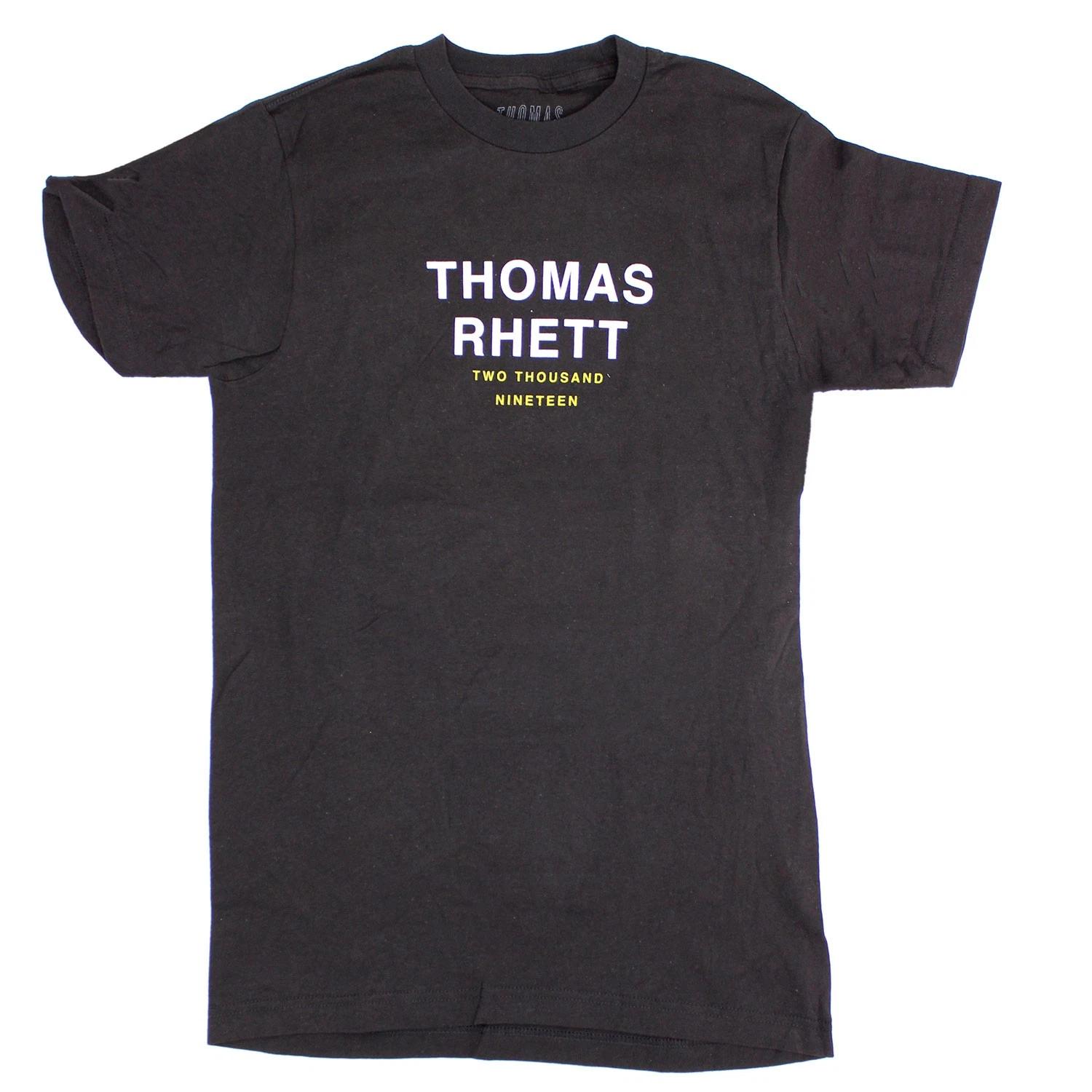 Men s Thomas Rhett Big Yellow Square 2019 Tour Tee T-shirt Medium Black S