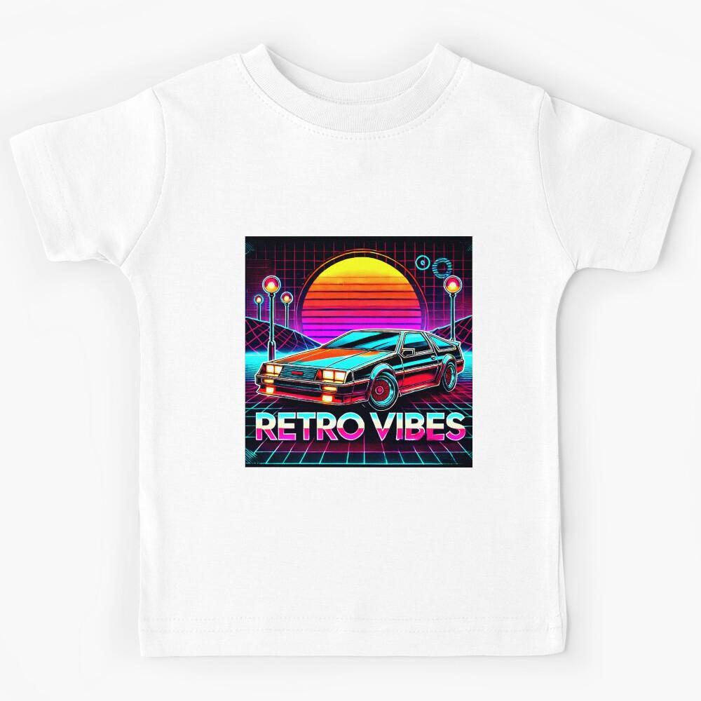Retro Vibes Sunset Ride Kids T-Shirt 130