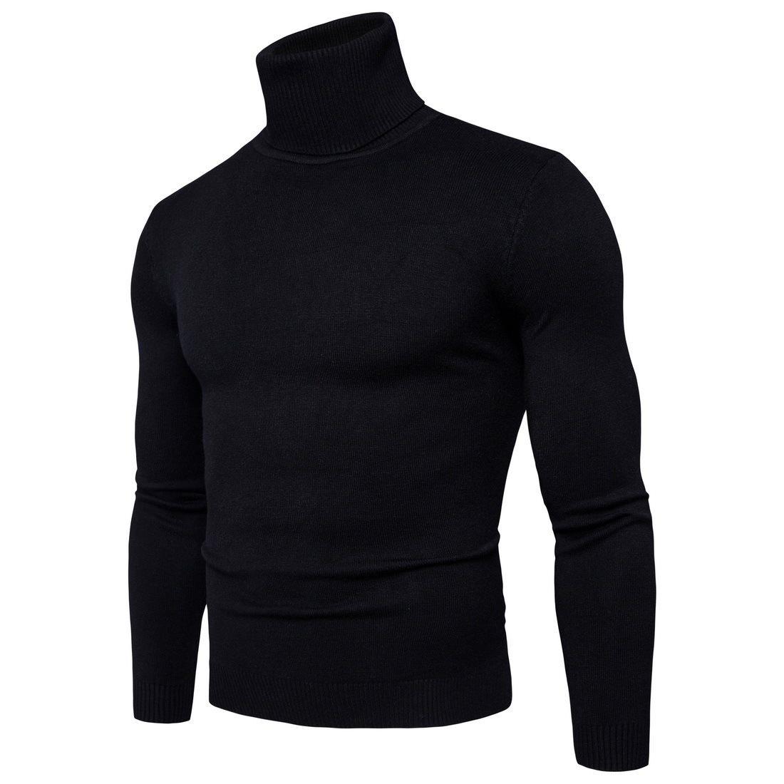 

Men s Spring and Autumn Casual Solid Color Sweater Plus Size Slim Lapel Knit Tops 3XL чорний