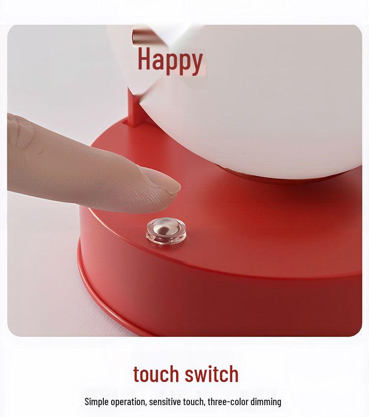 French Country 5W Red LED Bedside Light – Wedding Gift for Bride