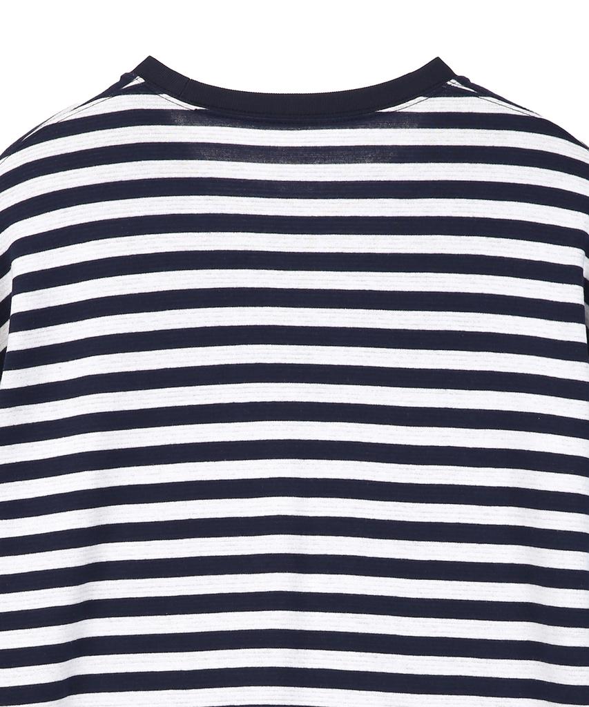 IL CORSO Bold Reversible Striped Long Sleeve T-Shirt Navy