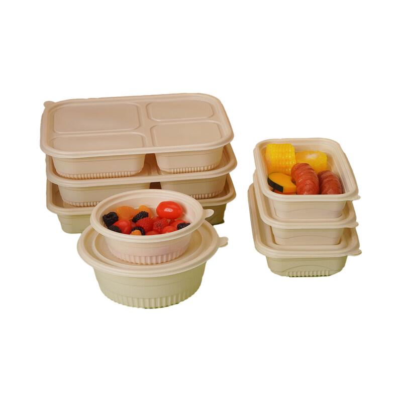 Aoran Degradable Disposable Compartment Takeaway Food Containers