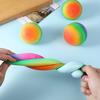 Stress Relief Flour Ball Toy Rainbow Color Changing Stress Ball Fidget Toy Home Office Desk Toy Decompression Gadget