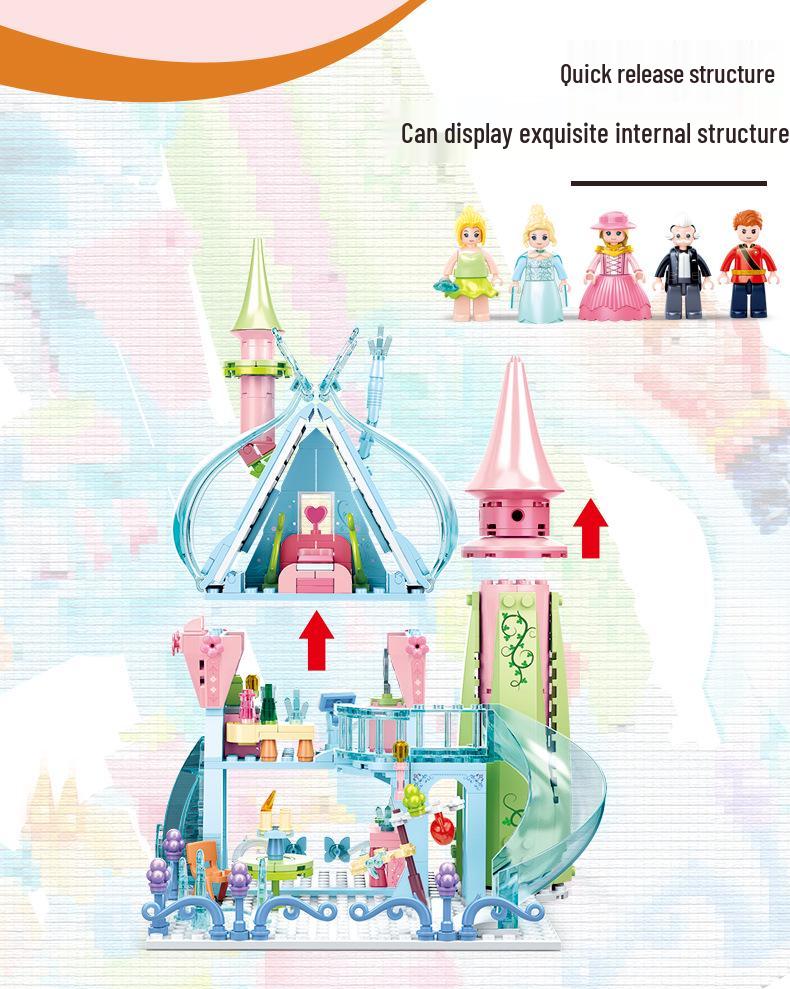Little Ruban Winter Wonderland Ice & Snow Fairy Tale Castle Carriage Building Blocks