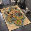 1PC Vintage Pirate Treasure Map Print Carpet for Bedroom Living Room Bedside Sofa Floor Mat Modern Home Decor Area Rug
