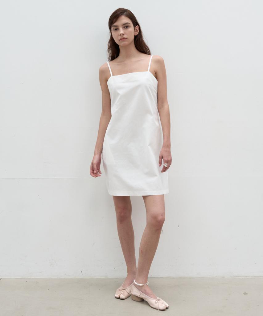 Seolan Linen Blend Midi Dress_White