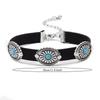 Vintage Metal Flower Turquoise Korean Velvet Choker Necklace for Women