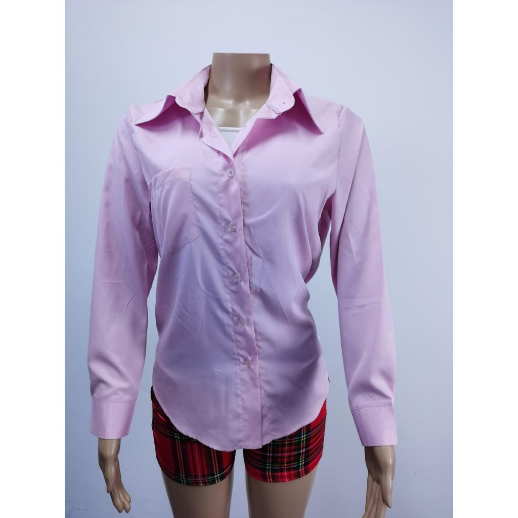 Spring Summer Women's Solid Color Lapel Long Sleeve Shirt Fashion Casual Blouse for Women