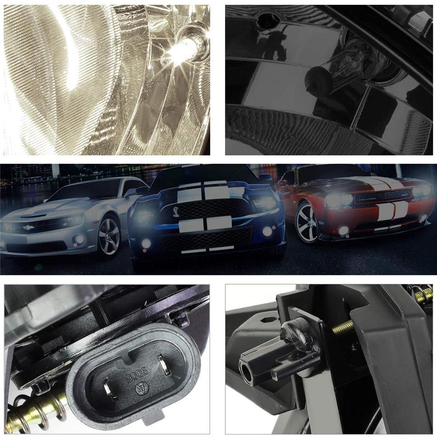 Fits 13-18 Dodge RAM 1500 Pickup Truck Smoked Bumper Fog Light Lamps with Bulbs