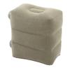Inflatable Foot Rest Promote Blood Circulation Relieve Fatigue PVC Flocking Inflatable Footrest Cushion for Travel Dark