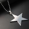 Titanium Stainless Steel Star Pendant Necklace Creative Star Men/Women Gift Party Jewelry
