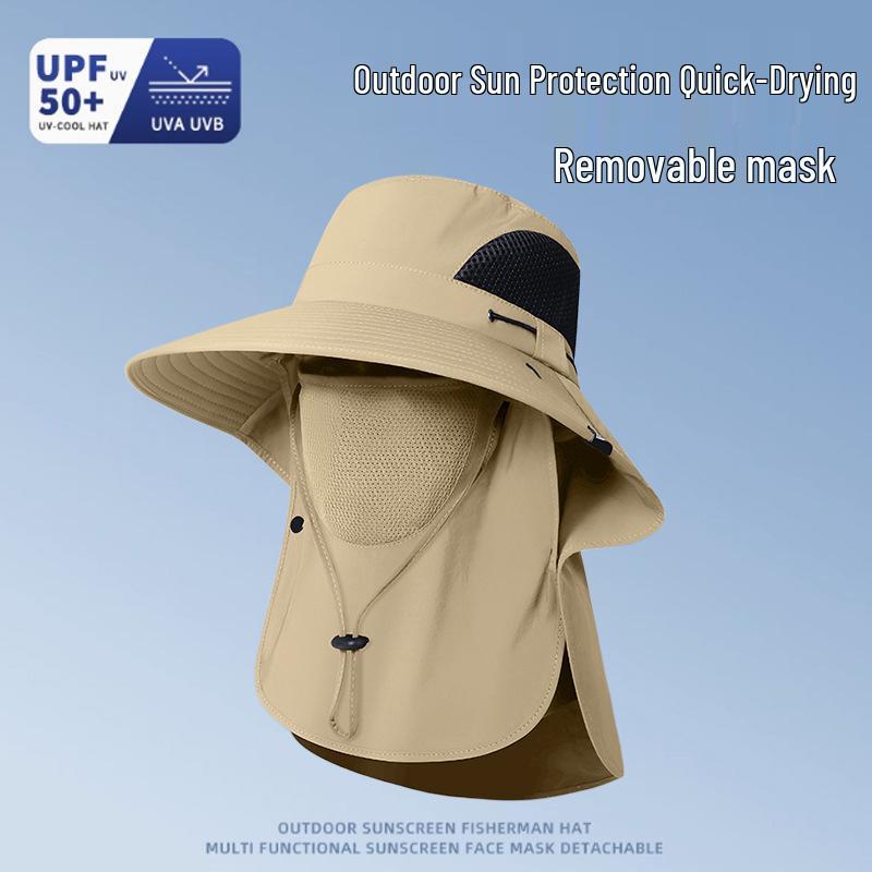 Men's Wide Brim UV Protection Sun Hat for Summer Outdoor Activities