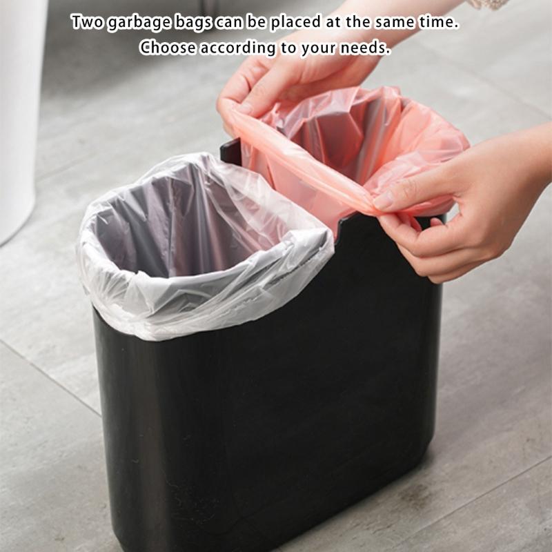 Modern Color Trash Can for Small Space In Apartments and Bathroom Kitchen Waste Bin for Home Office Decoration
