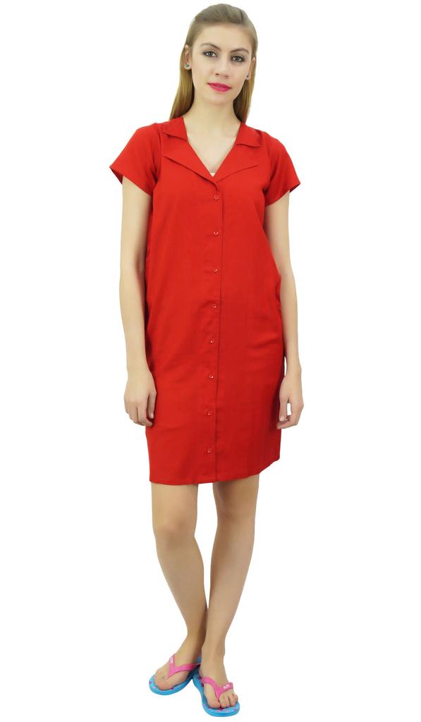 Bimba Womens Aqua Blue Long Shirt Getting Ready Buttondown Night