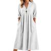 Summer V-neck New Solid Color Dress Loose Women's Clothing