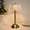 Modern Minimalist Crystal Bedside Lamp, Touch Control Adjustable Brightness Night Light, Suitable for Multiple Room Ambiance.