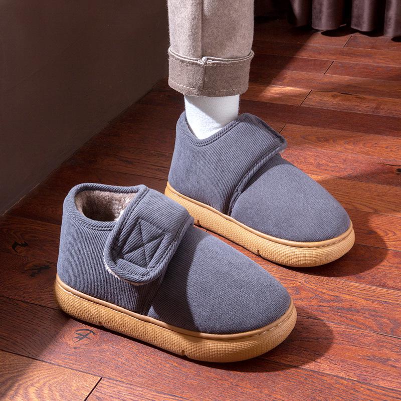 2025 New Windproof Non-Slip Winter Slippers for Men & Women: Warm Indoor/Outdoor Cotton Shoes
